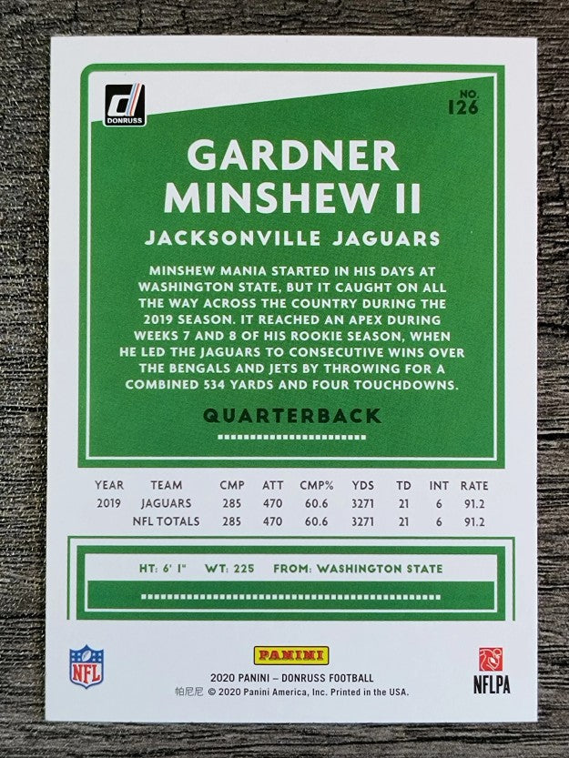 2020 Donruss #126A Gardner Minshew II