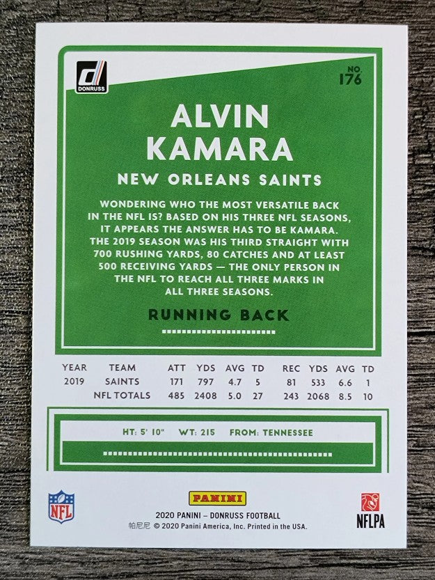 2020 Donruss #176 Alvin Kamara