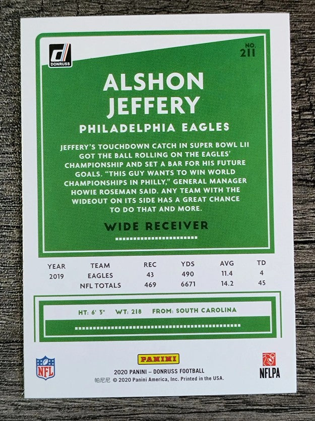2020 Donruss #211 Alshon Jeffery