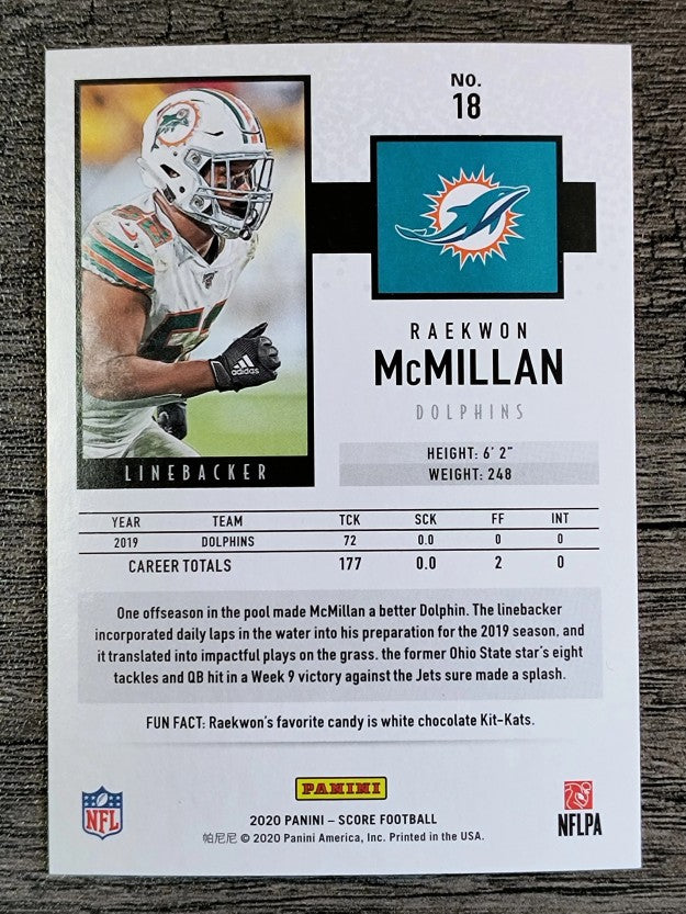 2020 Score #18 Raekwon McMillan