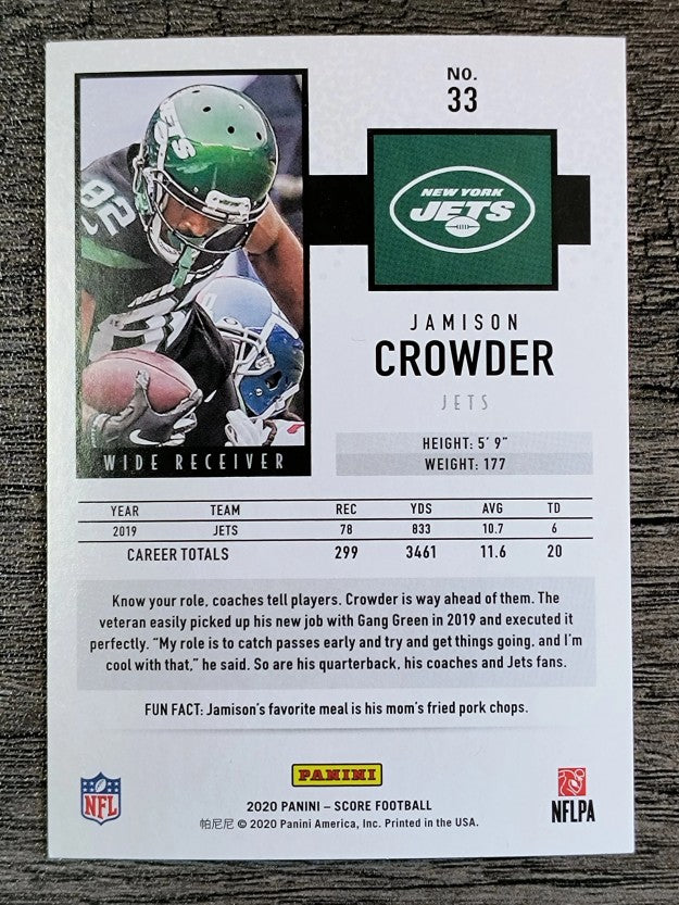 2020 Score #33 Jamison Crowder