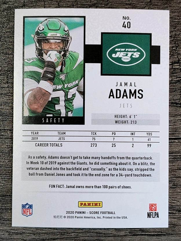 2020 Score #40 Jamal Adams
