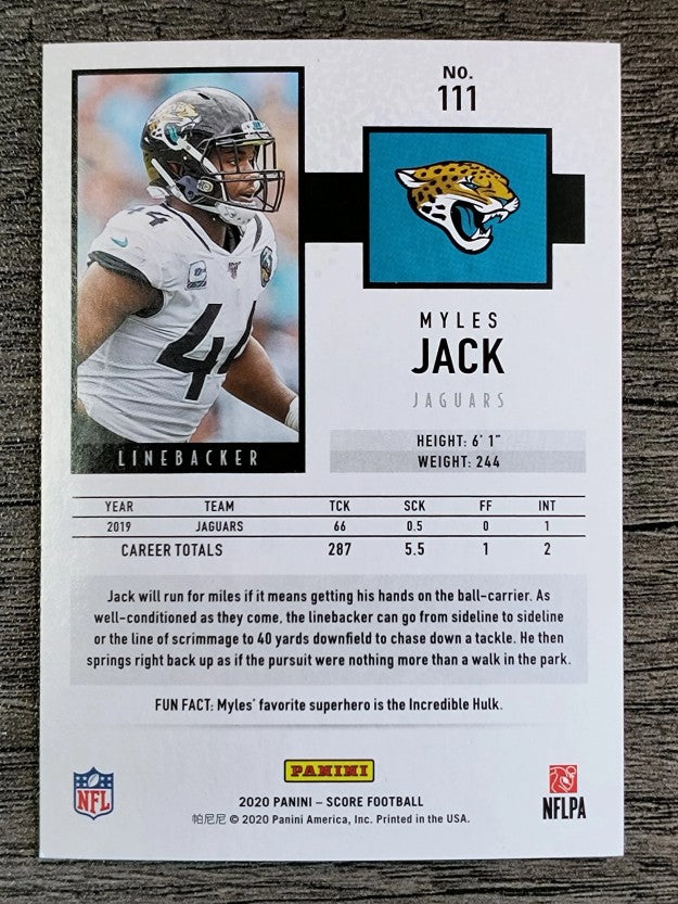 2020 Score #111 Myles Jack
