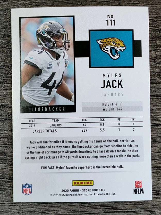 2020 Score #111 Myles Jack