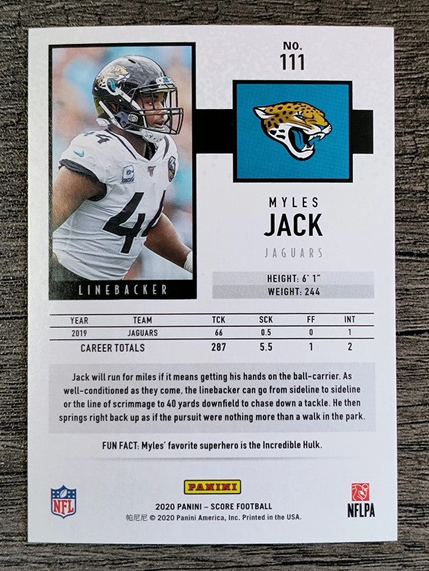 2020 Score #111 Myles Jack