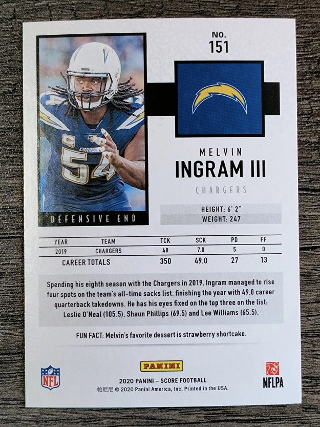2020 Score #151 Melvin Ingram III