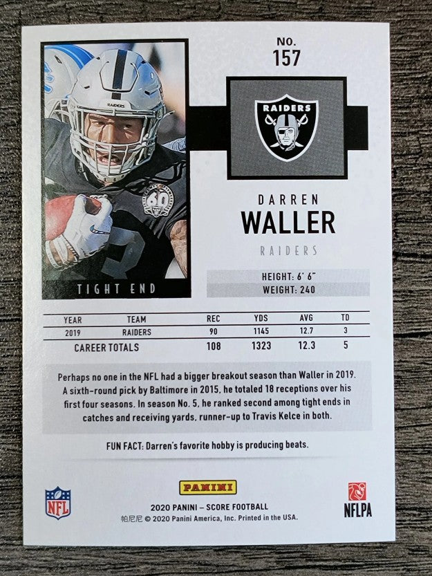 2020 Score #157 Darren Waller