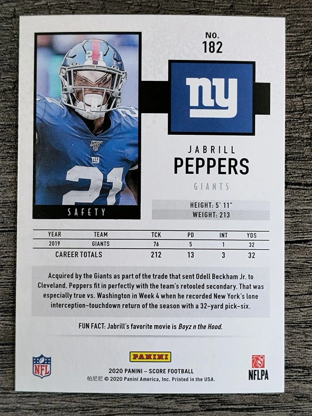 2020 Score #182 Jabrill Peppers