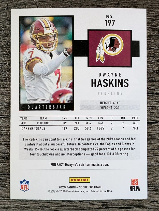 2020 Score #197 Dwayne Haskins