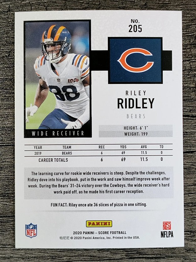 2020 Score #205 Riley Ridley