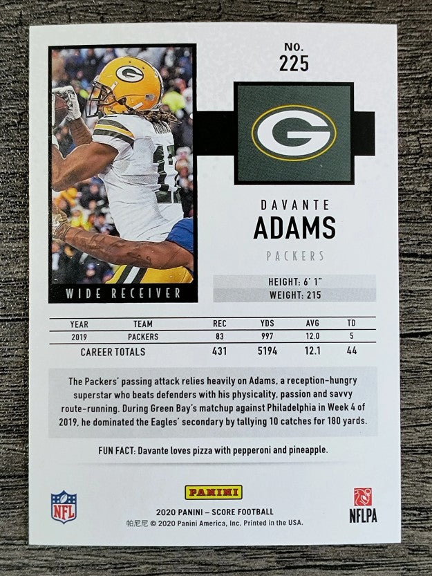 2020 Score #225 Davante Adams