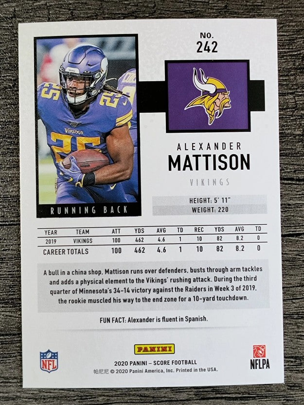 2020 Score #242 Alexander Mattison