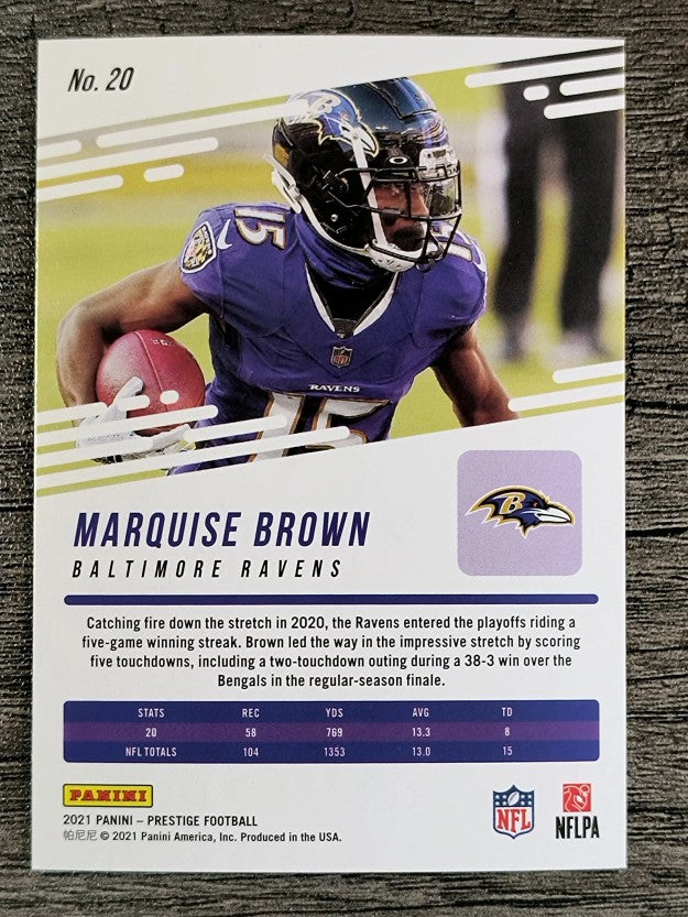 2021 Prestige #20 Marquise Brown
