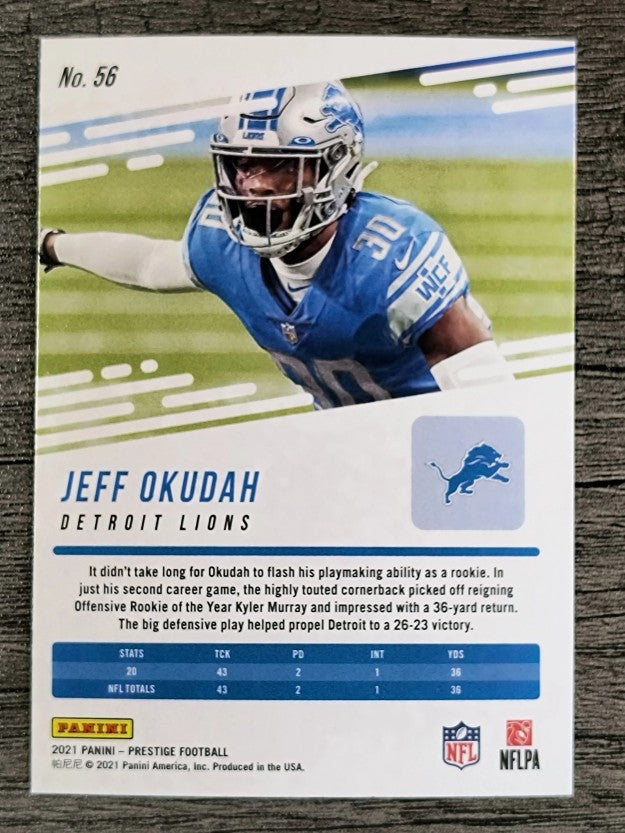 2021 Prestige #56 Jeff Okudah