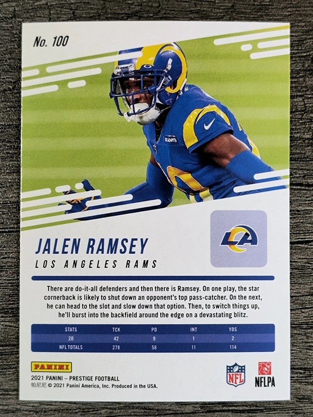 2021 Prestige #100 Jalen Ramsey