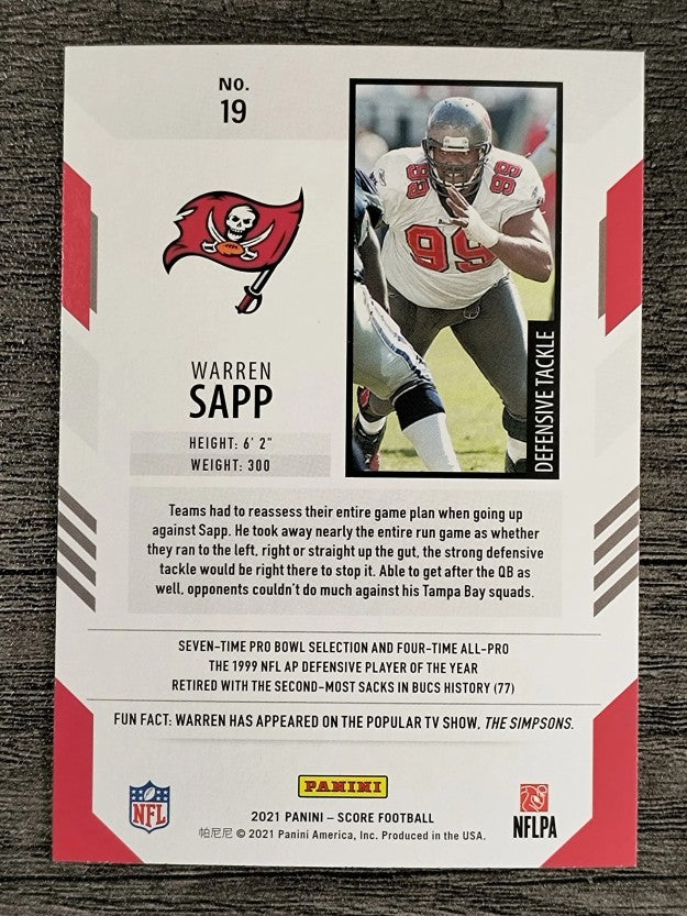 2021 Score #19 Warren Sapp