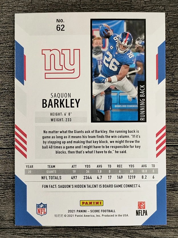 2021 Score #62 Saquon Barkley