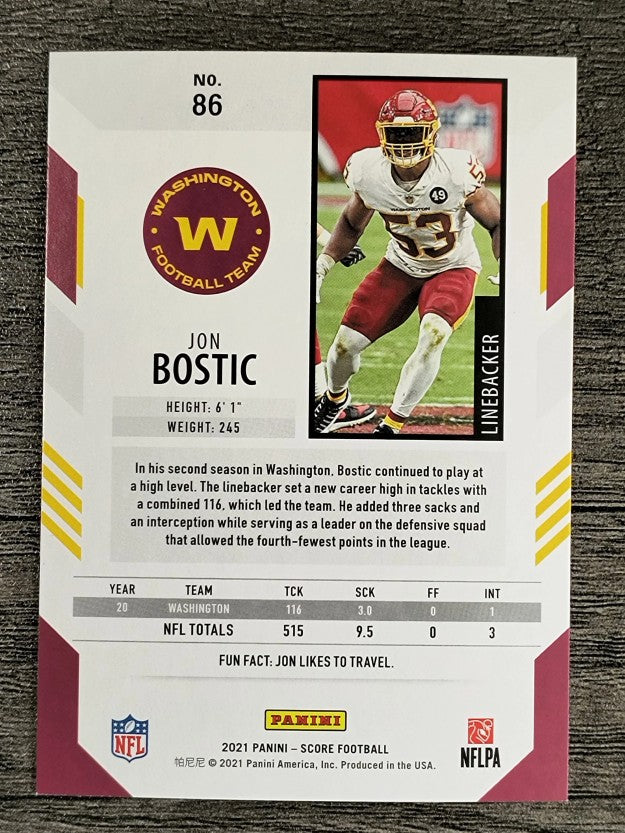 2021 Score #86 Jon Bostic
