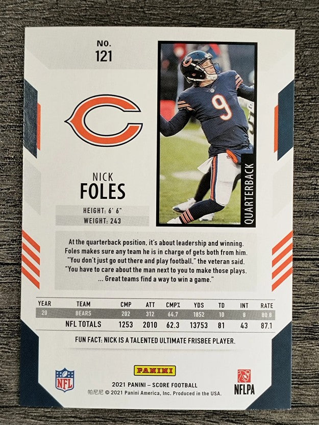 2021 Score #121 Nick Foles