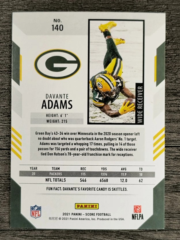 2021 Score #140 Davante Adams