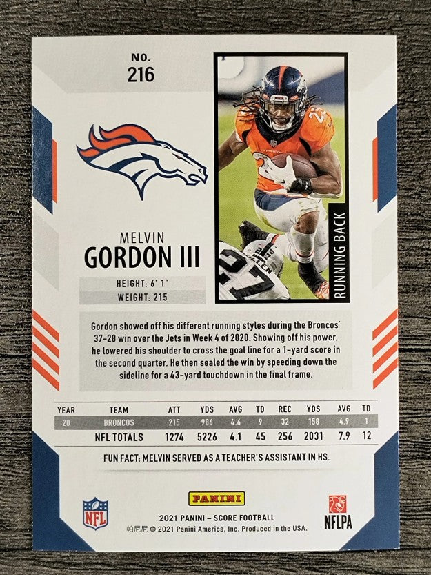 2021 Score #216 Melvin Gordon III