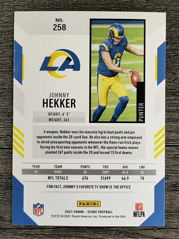 2021 Score #258 Johnny Hekker