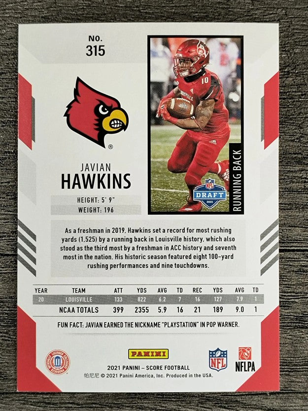 2021 Score #315 Javian Hawkins RC