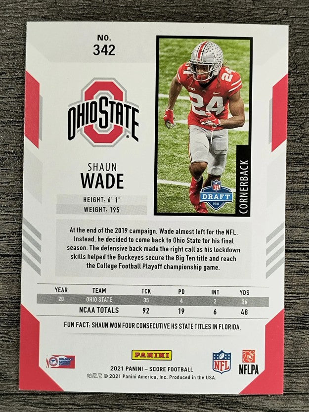 2021 Score #342 Shaun Wade RC