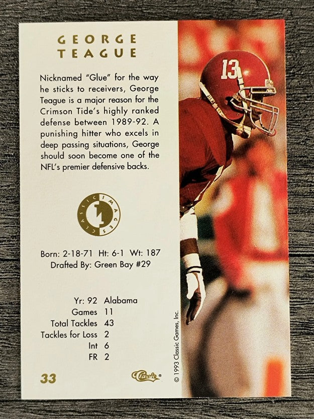 1993-94 Images Four Sport #33 George Teague