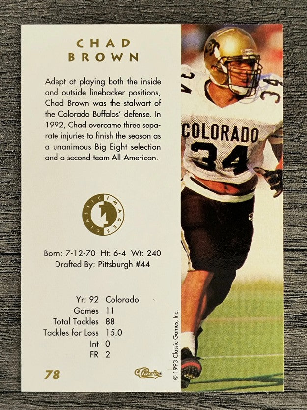 1993-94 Images Four Sport #78 Chad Brown