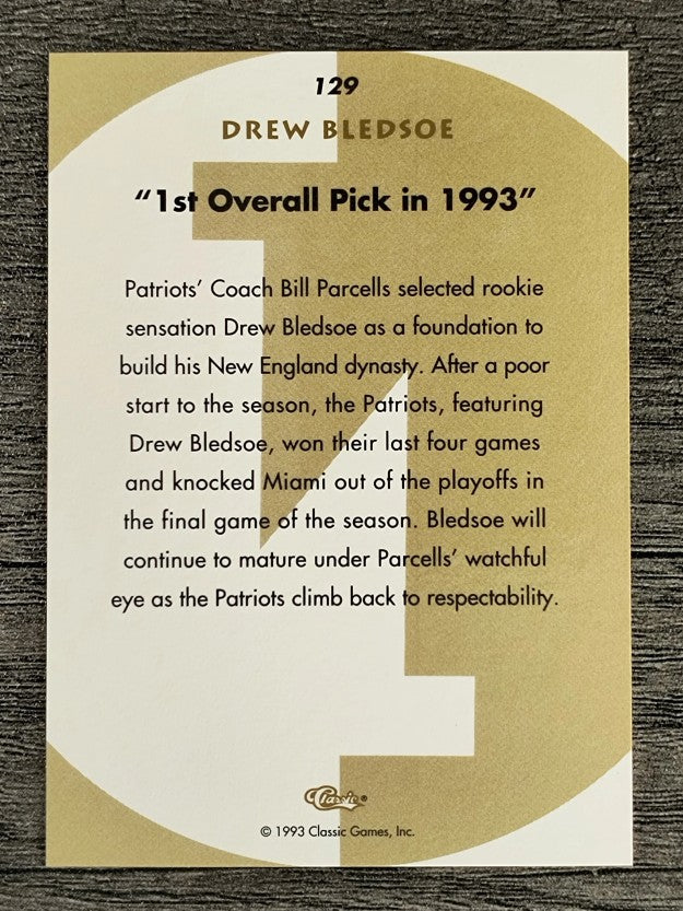 1993-94 Images Four Sport #129 Drew Bledsoe B/W