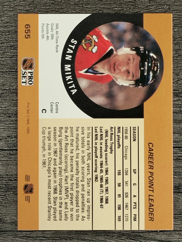 1990-91 Pro Set #655 Stan Mikita CPL