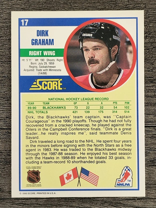 1990-91 Score #17 Dirk Graham