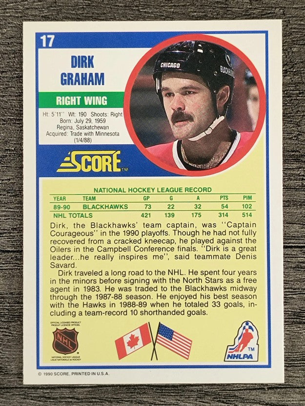 1990-91 Score #17 Dirk Graham