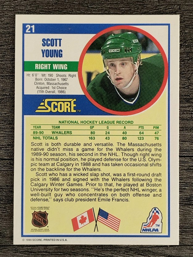 1990-91 Score #21 Scott Young