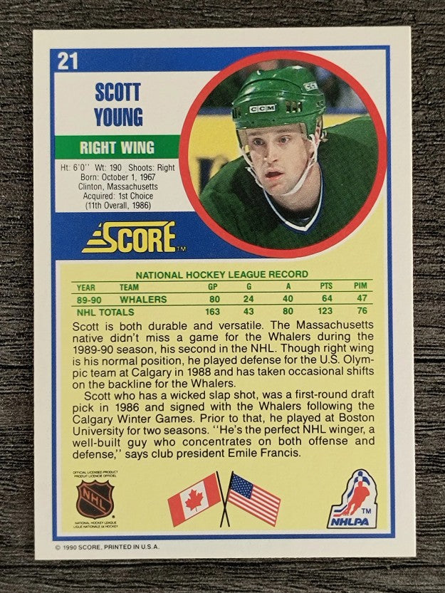 1990-91 Score #21 Scott Young