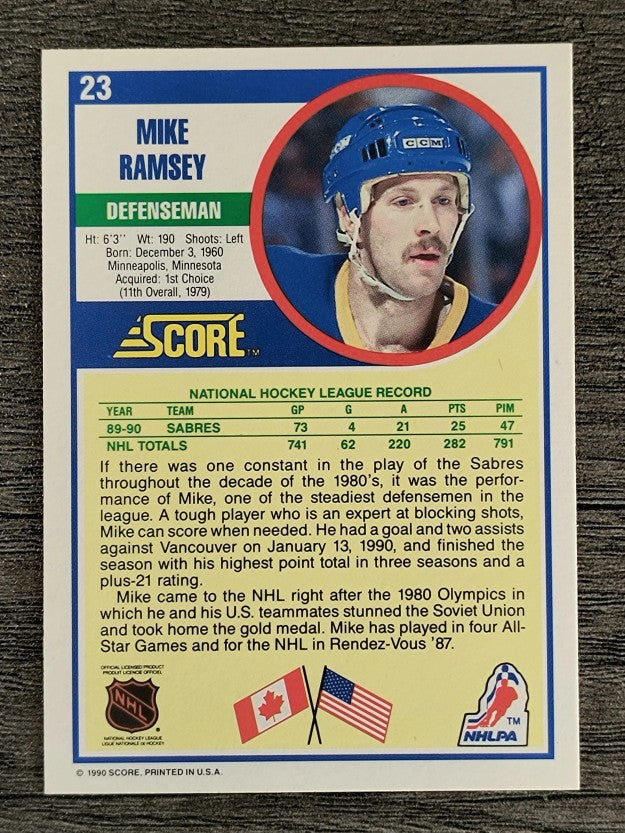 1990-91 Score #23 Mike Ramsey
