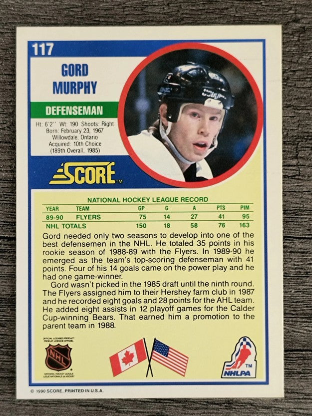 1990-91 Score #117 Gord Murphy RC