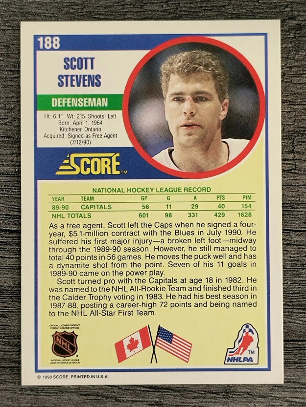 1990-91 Score #188 Scott Stevens