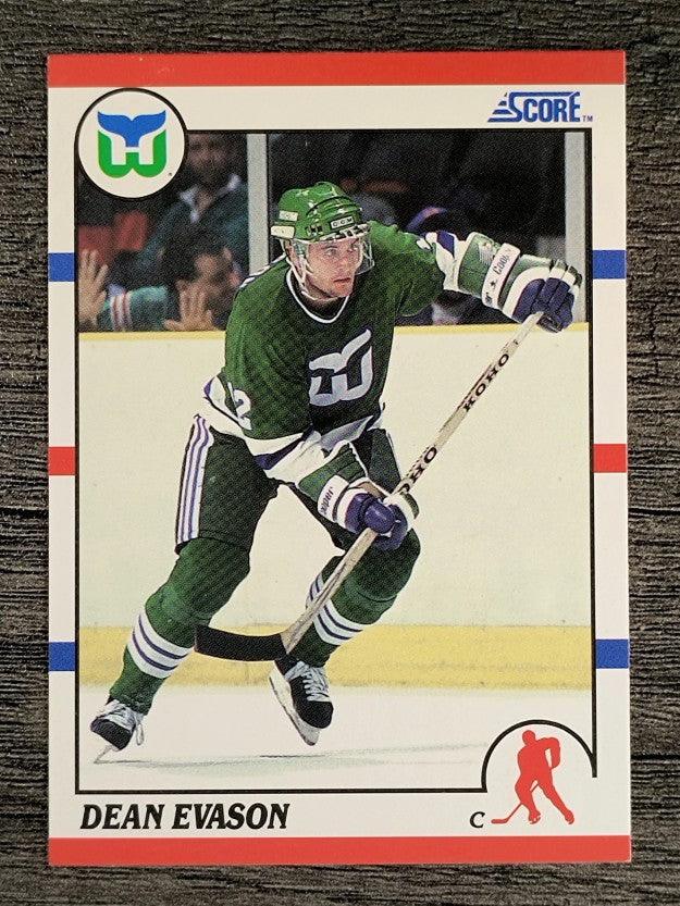 1990-91 Score #259B Dean Evason COR/photo is correct