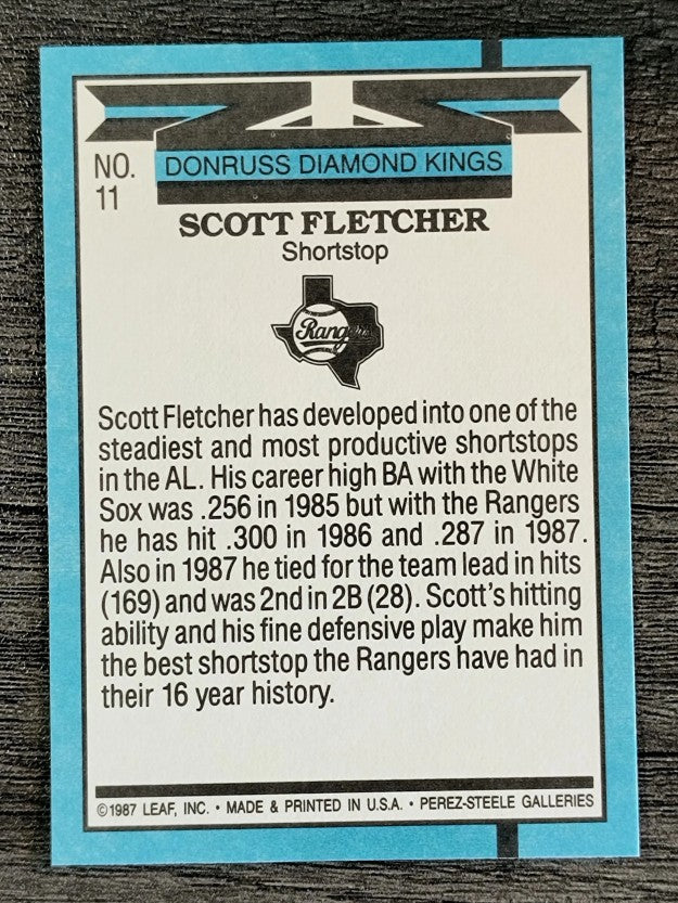 1988 Donruss #11 Scott Fletcher DK