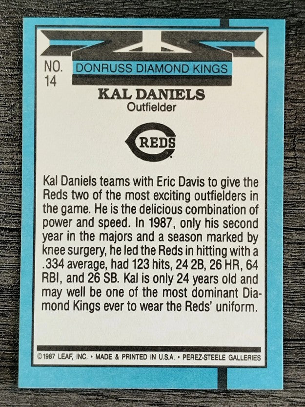 1988 Donruss #14 Kal Daniels DK