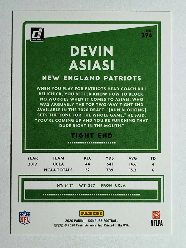 2020 Donruss #296 Devin Asiasi RC