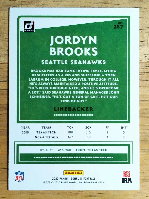 2020 Donruss #257 Jordyn Brooks RC