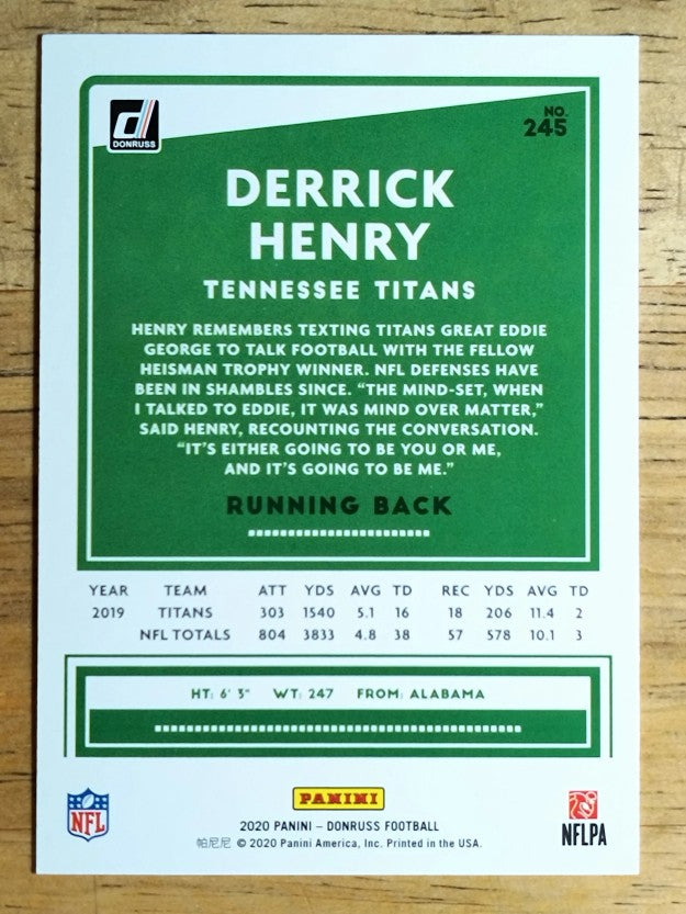 2020 Donruss #245A Derrick Henry