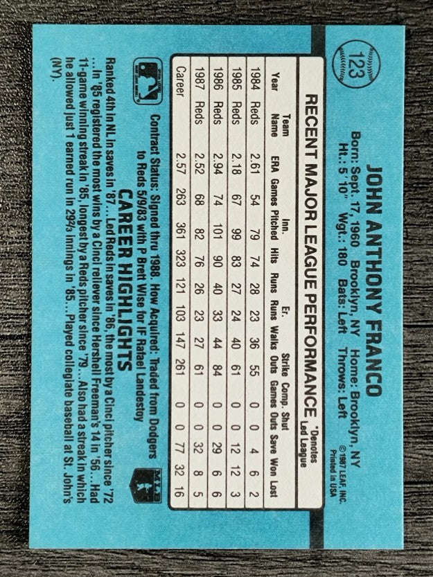 1988 Donruss #123 John Franco