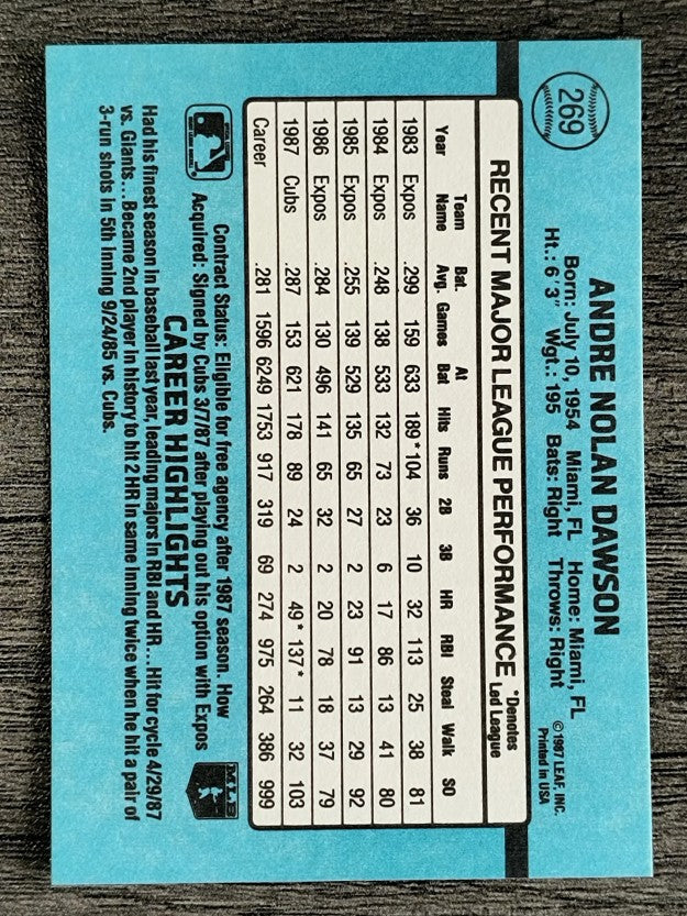 1988 Donruss #269 Andre Dawson