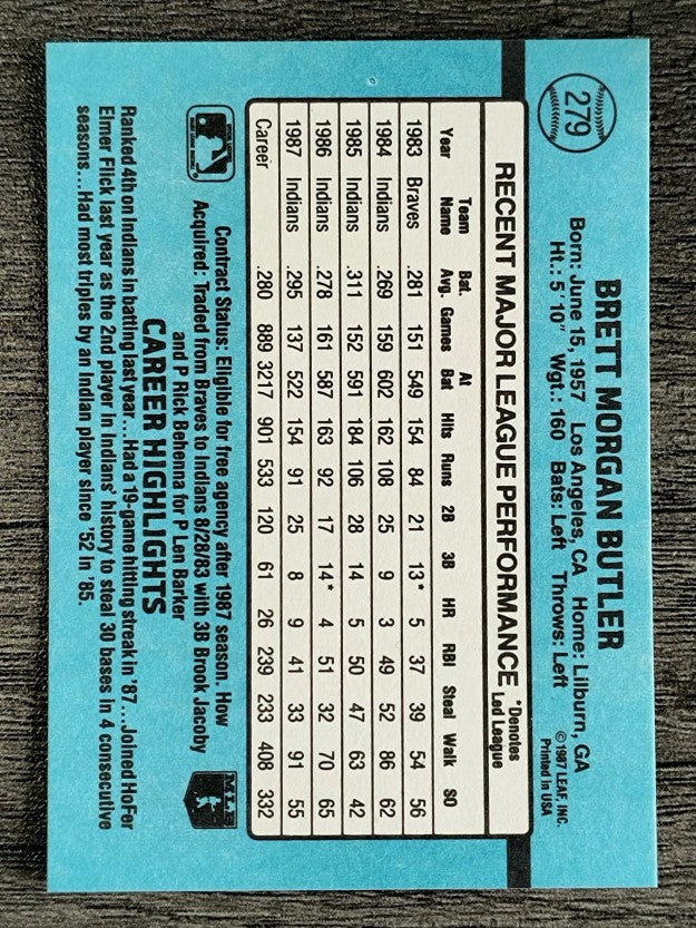1988 Donruss #279 Brett Butler
