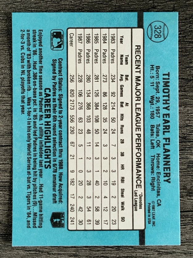1988 Donruss #328 Tim Flannery