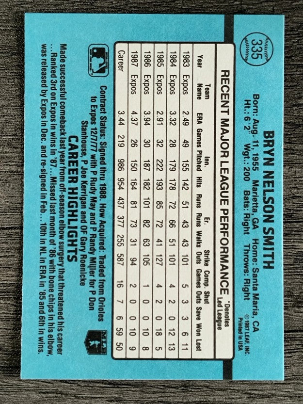 1988 Donruss #335 Bryn Smith
